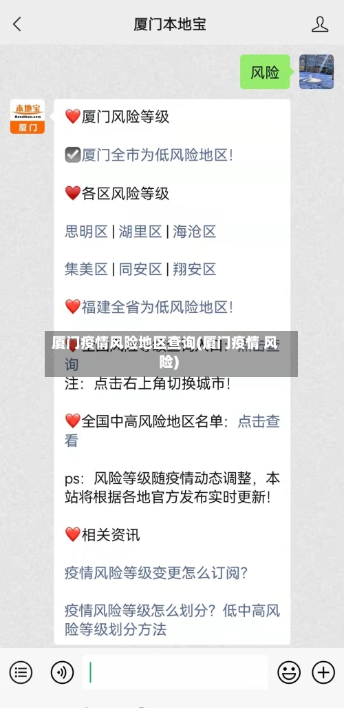 厦门疫情风险地区查询(厦门疫情 风险)-第2张图片