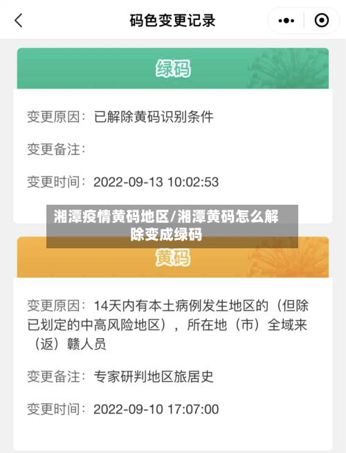 湘潭疫情黄码地区/湘潭黄码怎么解除变成绿码-第2张图片