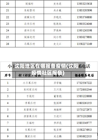 沈阳地区在哪报备疫情(沈阳疫情社区报备)-第1张图片
