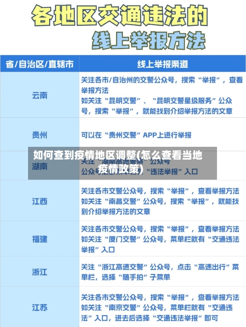 如何查到疫情地区调整(怎么查看当地疫情政策)-第2张图片
