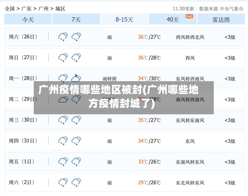 广州疫情哪些地区被封(广州哪些地方疫情封城了)-第2张图片