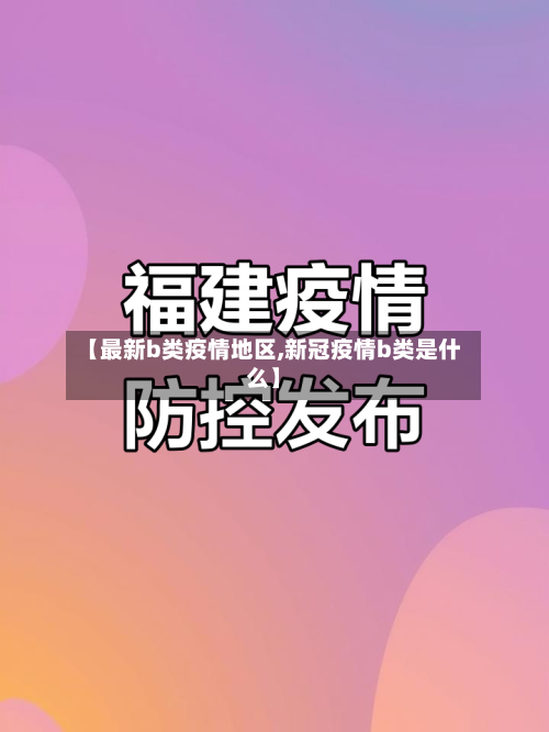 【最新b类疫情地区,新冠疫情b类是什么】-第2张图片