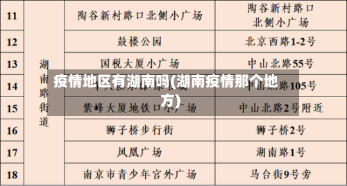 疫情地区有湖南吗(湖南疫情那个地方)-第2张图片