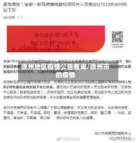 徐州地区疫情公告查询/徐州市的疫情-第1张图片