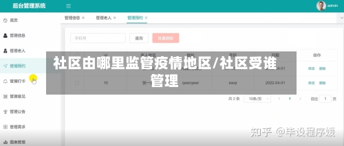 社区由哪里监管疫情地区/社区受谁管理-第2张图片