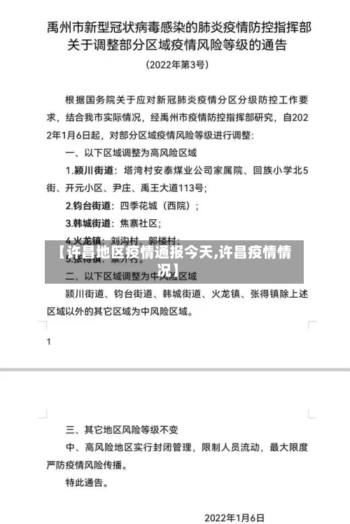 【许昌地区疫情通报今天,许昌疫情情况】-第1张图片
